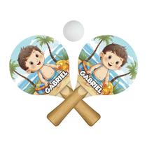 Par de Raquetes para Tênis de Mesa Personalizado com Nome + Bolinha 24,5x13,5 Mdf Madeira Adesivado Par de Raquetes para Tênis de Mesa Personalizado com Nome + Bolinha 24,5x13,5 Mdf Madeira Adesivado