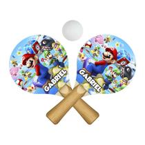 Par de Raquetes para Tênis de Mesa Personalizado com Nome + Bolinha 24,5x13,5 Mdf Madeira Adesivado - ATACADÃO DO ARTESANATO MDF