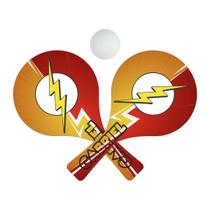 Par de Raquetes para Tênis de Mesa Personalizado com Nome + Bolinha 24,5x13,5 Mdf Madeira Adesivado Par de Raquetes para Tênis de Mesa Personalizado com Nome + Bolinha 24,5x13,5 Mdf Madeira Adesivado