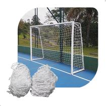 Par de Rede de Futebol Salão Quadrada Sem Nó Fio 2 Seda Sports Mania Par de Rede de Futebol Salão Quadrada Sem Nó Fio 2 Seda Sports Mania