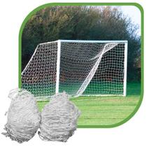 Par de Rede para Trave de Gol Futebol de Campo Fio 6 Tipo Véu Nylon