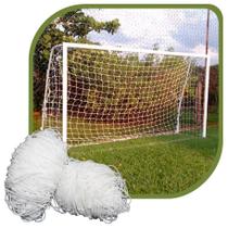 Par de Rede para Trave de Gol Society Suiço 4mts Fio 2 Nylon