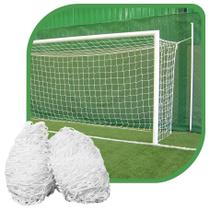 Par de Rede para Trave de Gol Society Suiço 6mts Caixote Fio 6 Nylon