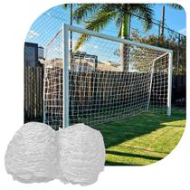 Par de Rede para Trave de Gol Society Suiço 6mts Fio 6 Caixote Seda