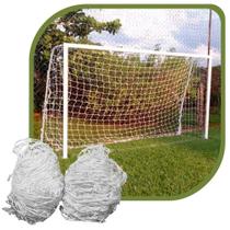 Par de Rede para Trave de Gol Society Suiço 6mts Fio 6 Nylon - Gismar Redes