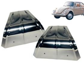 Par de Reforços Para Lama Dianteiro Fusca Cromado Inox WELLSCAR