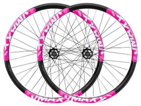 Par de Roda 26 Vzan Vmaxx LT Disco Cubo de Rosca Rolamentado Preto Rosa Par de Roda 26 Vzan Vmaxx LT Disco Cubo de Rosca Rolamentado Preto Rosa