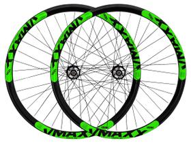 Par de Roda 26 Vzan Vmaxx LT Disco Cubo de Rosca Rolamentado Preto Verde Par de Roda 26 Vzan Vmaxx LT Disco Cubo de Rosca Rolamentado Preto Verde