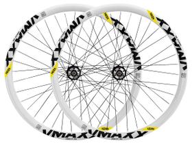 Par de Roda 26 Vzan Vmaxx LT Para F. Disco Cubo de Cassete Branco Preto Par de Roda 26 Vzan Vmaxx LT Para F. Disco Cubo de Cassete Branco Preto