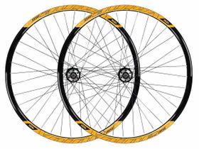 Par de Roda Aro 29 Vzan Vnine Aero Cubo de Rosca Rolamentado Preto Laranja Par de Roda Aro 29 Vzan Vnine Aero Cubo de Rosca Rolamentado Preto Laranja