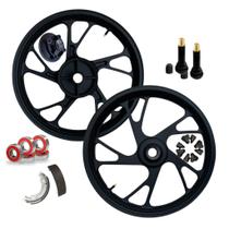 Par De Roda Cg 125 Pé de Galinha Preta Honda 2000 A 08 Fabreck Novas