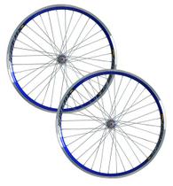 Par de Rodas Aro 26 Vzan Escape260 Rolamentado Azul Par de Rodas Aro 26 Vzan Escape260 Rolamentado Azul