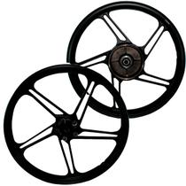 Par de rodas de alumínio liga leve freio a disco CG150 CG160 Fan Titan ESD EX 2014 em diante com rolamentos Par de rodas de alumínio liga leve freio a disco CG150 CG160 Fan Titan ESD EX 2014 em diante com rolamentos