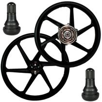 Par de rodas de alumínio liga leve freio a disco NXR150 NXR160 Bros ESD com rolamentos e bico