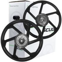 Par de rodas de alumínio liga leve freio a tambor C100 Biz Biz100 Biz110 Biz125 com rolamento Scud Par de rodas de alumínio liga leve freio a tambor C100 Biz Biz100 Biz110 Biz125 com rolamento Scud