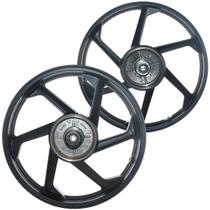 Par de rodas de alumínio liga leve freio a tambor C100 Biz Biz100 Biz110 Biz125 com rolamento
