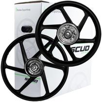 Par de rodas de alumínio liga leve freio a tambor Pop100 Pop110 2007 em diante com rolamentos Scud