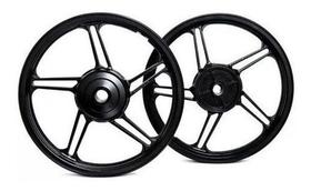 Par De Rodas De Liga Leve 5p Fan 125 (2018) Freio A Tambor