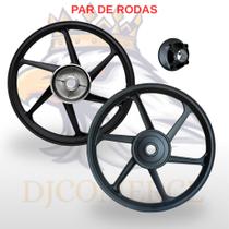 Par De Rodas Fan Titan Cg 125 2000 A 2008 Pretas fabreck novas par Fabreck FBK nacional
