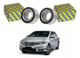 Par de Rolamentos de Roda Dianteiro Original SNR Honda New Fit e City de 2009 a 2014 Com ABS.
