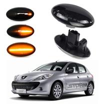 Par De Seta Pisca Dinâmica Peugeot 207 Lâmpada Led Para-Lama