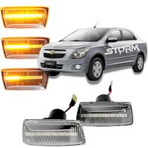 Par de Seta Pisca Sequencial GM Chevrolet Cobalt ano 2012 a 2015 Sedan Sinal Lâmpada luz led LT LS LTZ Advantage Graphite Automatico Lateral dianteiro