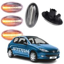 Par de Seta Pisca sequencial Peugeot 206 2005 a 2010 lâmpada Led sinal repetidor Sensation Presence Holiday Allure Feline Moonlight Quiksilver