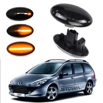 Par de Seta Pisca Sequencial Peugeot 307 SW lâmpada para-lama dianteiro alerta dinâmico fume Sinal Acessórios Par de Seta Pisca Sequencial Peugeot 307 SW lâmpada para-lama dianteiro alerta dinâmico fume Sinal Acessórios