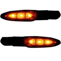 Par de Seta Pisca UNIVERSAL EM LED - 3 Leds Amarelo - Loja Duas Rodas