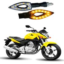 Par de Setas Sequenciais P01 S para Moto Honda CB 300R 2004 2005 2006 2007 2008 2009 2010 2011 2012 2013 2014 - 2020