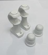Par de Suporte 28mm Para Varão de Cortina Branco