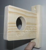 Par de suporte de cortina para varão de até 30mm - madeira maciça + buchas e parafusos - GDN