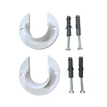 Par de suporte flange 19mm em pvc para varão - varias cores Par de suporte flange 19mm em pvc para varão - varias cores