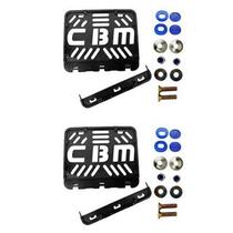 Par de Suporte Protetor Placa Moto Mercosul Antifurto CBM Plástico Par de Suporte Protetor Placa Moto Mercosul Antifurto CBM Plástico