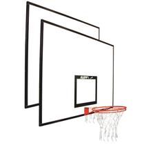 Par de Tabela De Basquete Oficial 1,80x1,20m em Compensado Naval com Aro e Rede KLOPF 1022 Par de Tabela De Basquete Oficial 1,80x1,20m em Compensado Naval com Aro e Rede KLOPF 1022