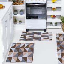 Par de Tapete Jacquard Antiderrapante Cozinha Banheiro Quarto Sala Par de Tapete Jacquard Antiderrapante Cozinha Banheiro Quarto Sala