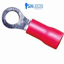 Par de terminal olhal 6awg 8mm preto ou vermelho tech one