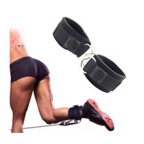 Par de Tornozeleira Polia Baixa Puxador Alça Cross Academia Par de Tornozeleira Polia Baixa Puxador Alça Cross Academia