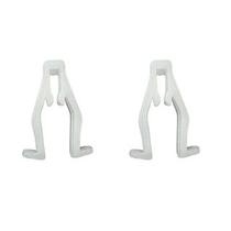 Par de Trava Presilha P/ Fixar Rabeta TITAN/FAN 150160 Ano 2014 a 2024 / POP 110i Ano 2016 a 2024 Branco Garganta Jacaré