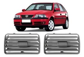 Par Difusor Telas Grade Ar Gol Parati Saveiro G3 1999 a 2005 Cinza Flanel