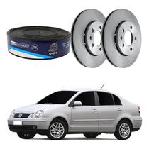 Par Disco De Freio Dianteiro Polo Sedan 1.6 2005 A 2007