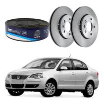 Par Disco De Freio Dianteiro Polo Sedan 1.6 2008 A 2012