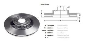 Par disco freio audi a4/a5/a6/a7/a8/s4 tras ventil