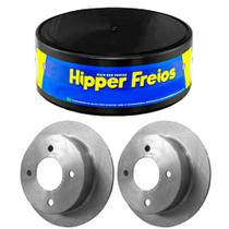 Par Disco Freio Coupe Marea Tempra 94 a 2007 Traseiro Sólido Sem Cubo Hipper Freios HF33