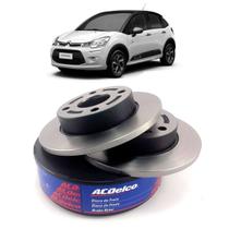 Par Disco Freio Dianteiro Acdelco Citroen C3 2003 A 2013 Kit2636
