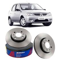 Par Disco Freio Dianteiro Acdelco Logan 2007 A 2011 Kit2601