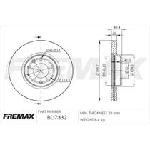 Par Disco Freio Dianteiro Fusion 2006 a 2012 Fremax BD7332 Par Disco Freio Dianteiro Fusion 2006 a 2012 Fremax BD7332