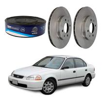 Par Disco Freio Dianteiro Honda Civic 1.5 1.6 1997 A 2000 Par Disco Freio Dianteiro Honda Civic 1.5 1.6 1997 A 2000