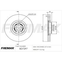 Par Disco Freio Dianteiro S90 2016 a 2021 Fremax BD7297 Par Disco Freio Dianteiro S90 2016 a 2021 Fremax BD7297