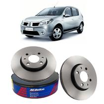 Par Disco Freio Dianteiro Sandero Acdelco Logan 2007 A 2011 Kit2602
